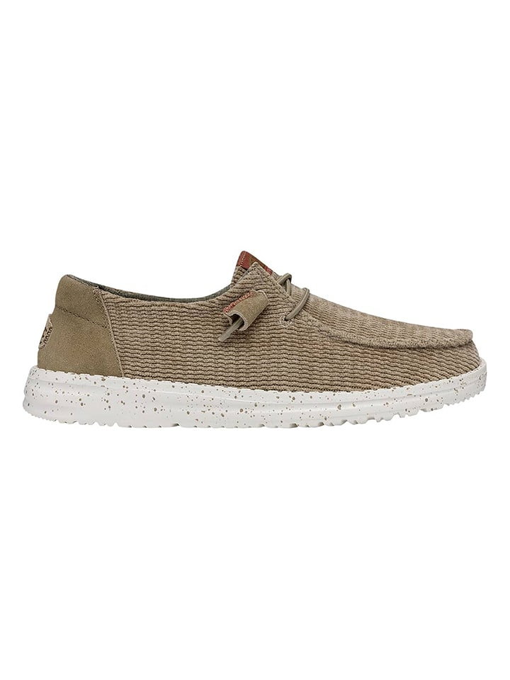 Hey Dude Slippersy "Wendy Wave Corduroy" w kolorze khaki