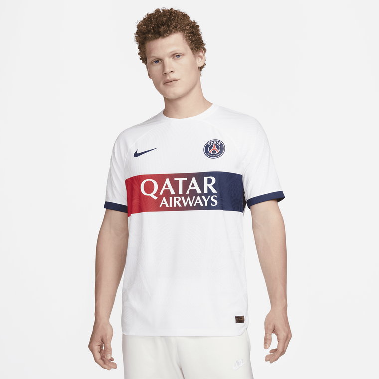 Męska koszulka piłkarska Nike Dri-FIT ADV Paris Saint-Germain Match 2023/24 (wersja wyjazdowa) - Biel