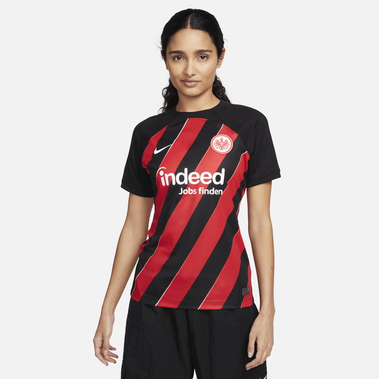 Damska koszulka piłkarska Nike Dri-FIT Eintracht Frankfurt Stadium 2023/24 (wersja domowa) - Czerń