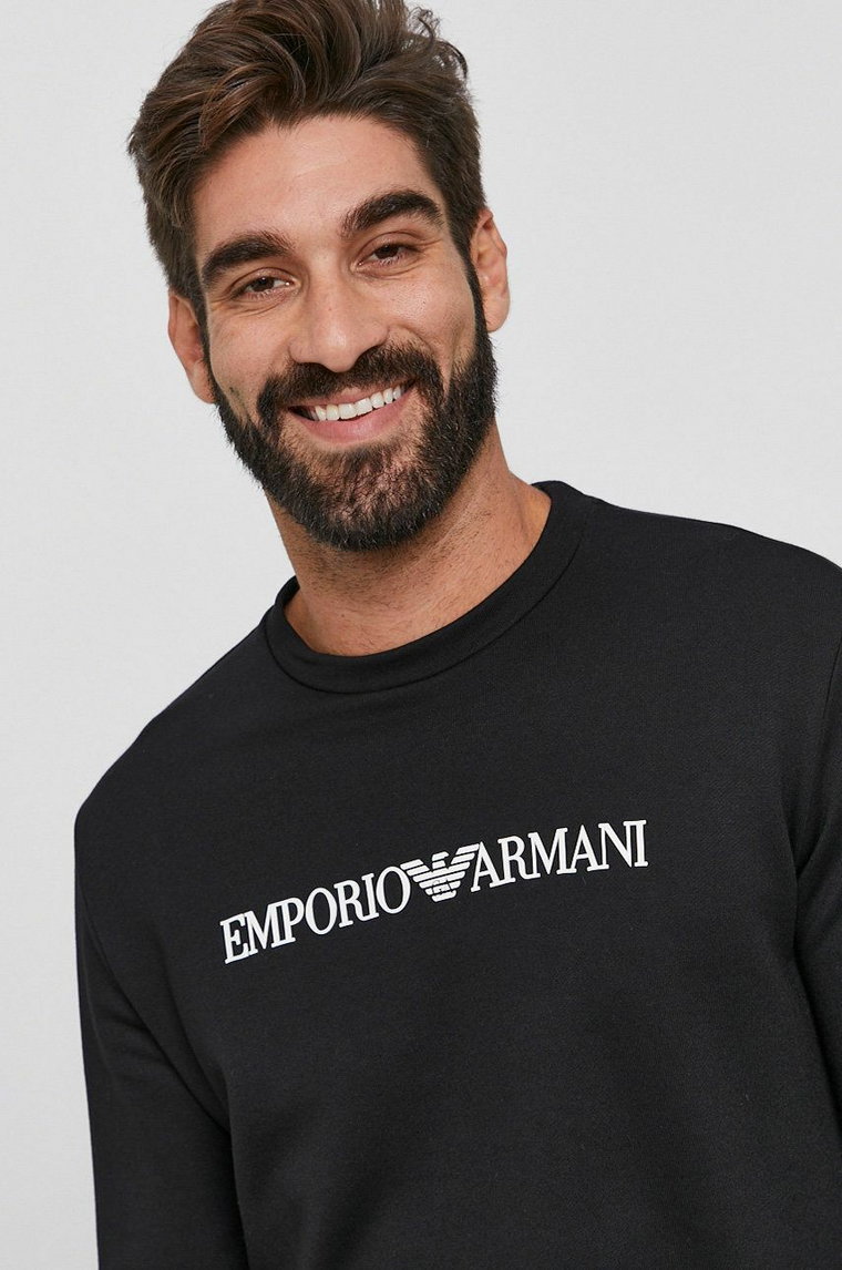 Emporio Armani bluza męska kolor czarny 8N1MR6 1JRIZ