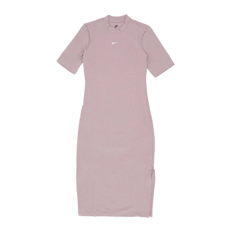 Essential Midi Sukienka w Diffused Taupe/Białym Nike