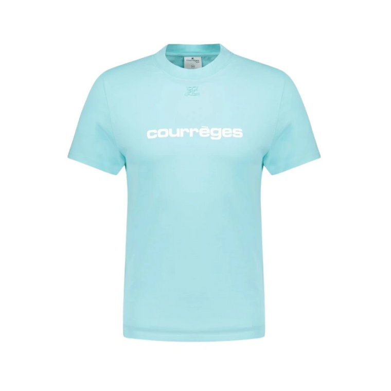 Klasyczny Biały T-Shirt dla Mężczyzn Courrèges