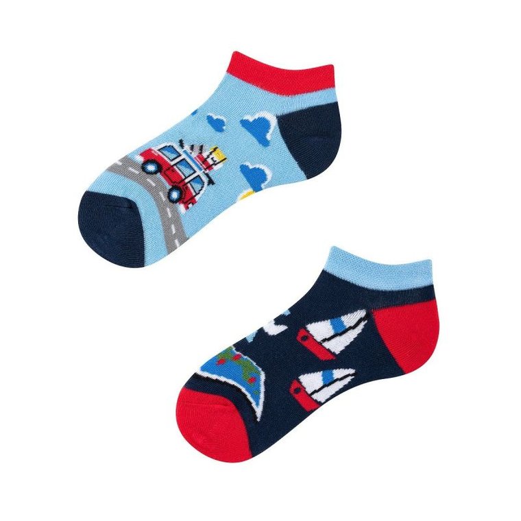 Stopki, Adventure Kids Low, Todo Socks, Podróże, Pojazdy, Kolorowe Dziecięce Rozmiar 23-26 Kolor Adventure Kids Low