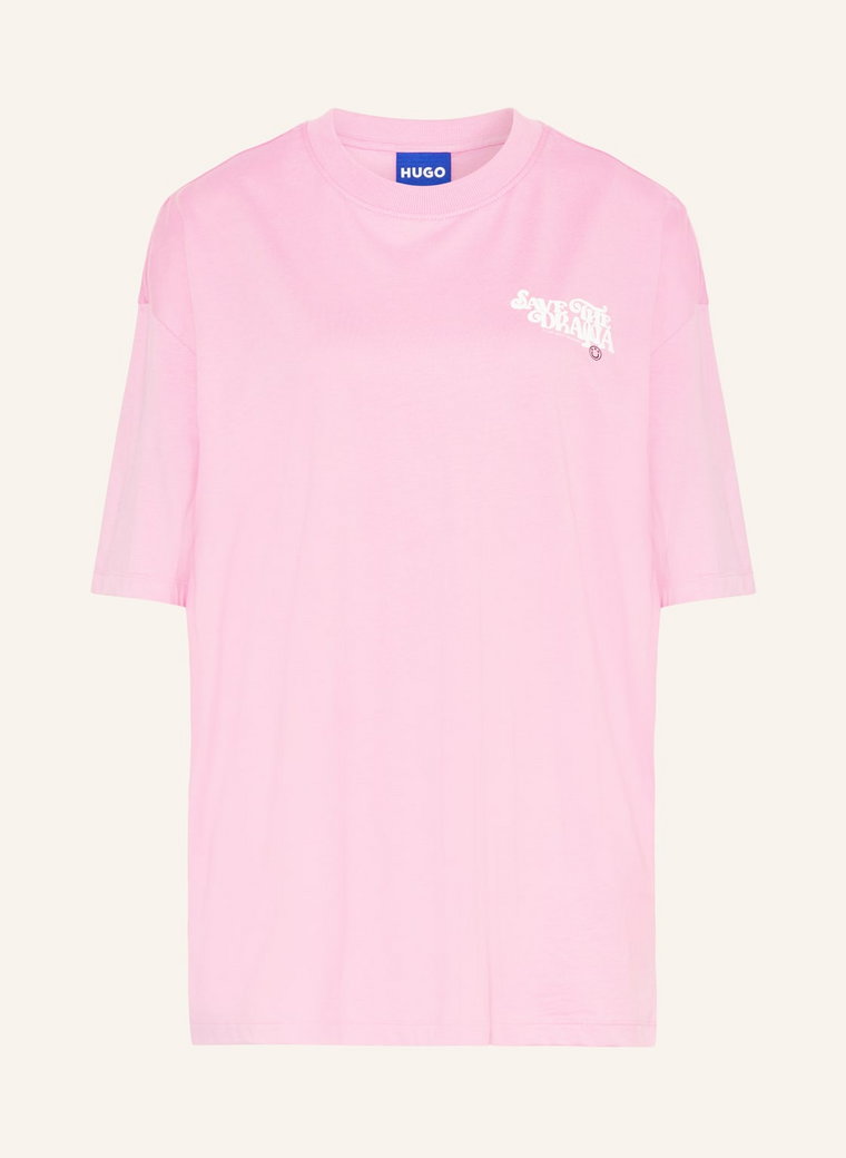 Hugo Blue Koszulka Oversize pink