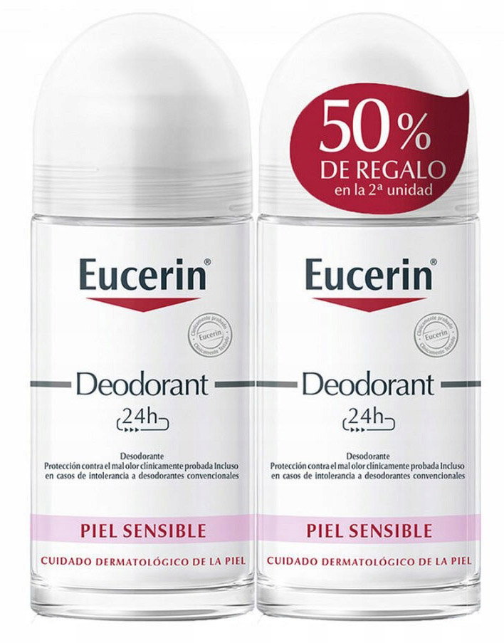 Dezodorant Eucerin Roll On Sensitive Skin 2 x 50 ml (4005800248795). Dezodoranty i antyperspiranty