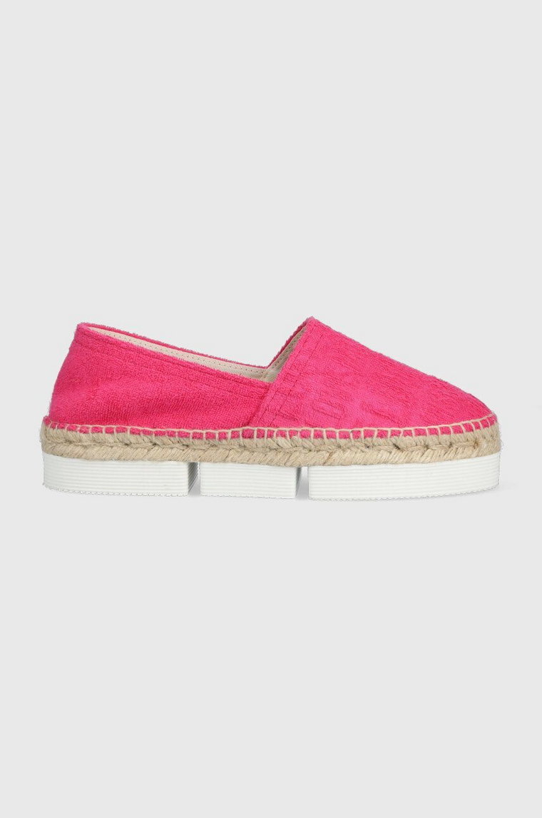 Love Moschino espadryle Scarpad Espam 35 kolor różowy na platformie JA10313G1G