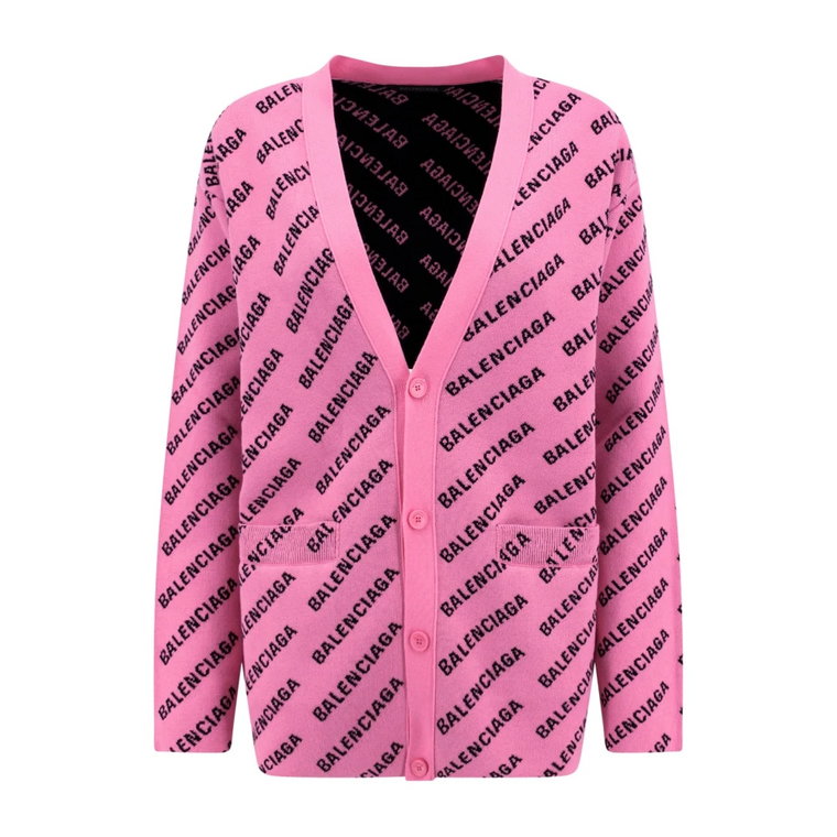 Różowy Sweter z Wełny i Bawełny Aw23 Balenciaga