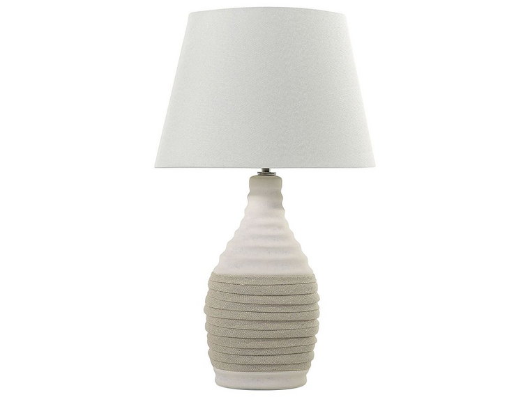 Lampka nocna porcelanowa beżowa TORMES