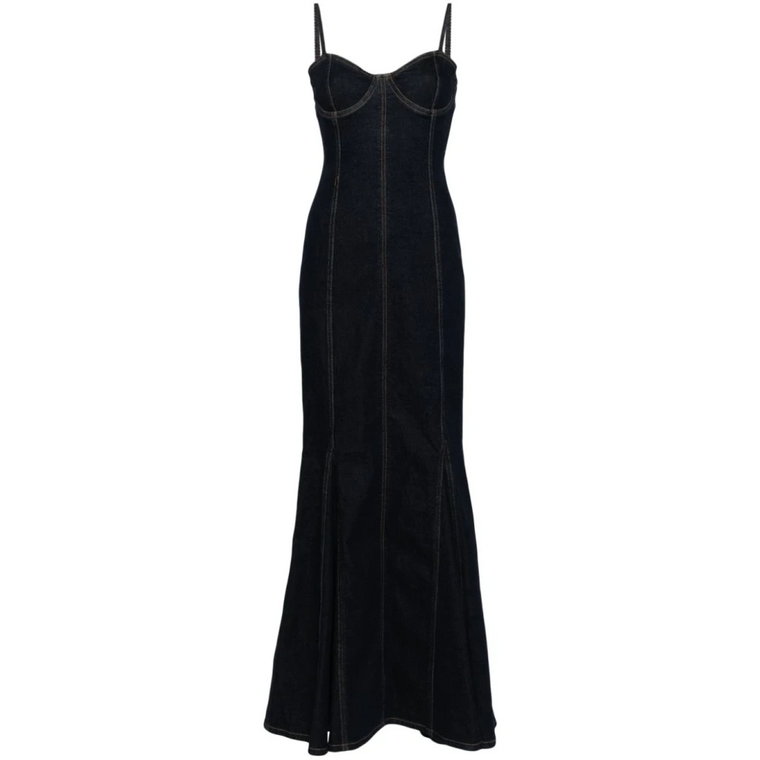 Natacha Denim Maxi Sukienka Alice + Olivia