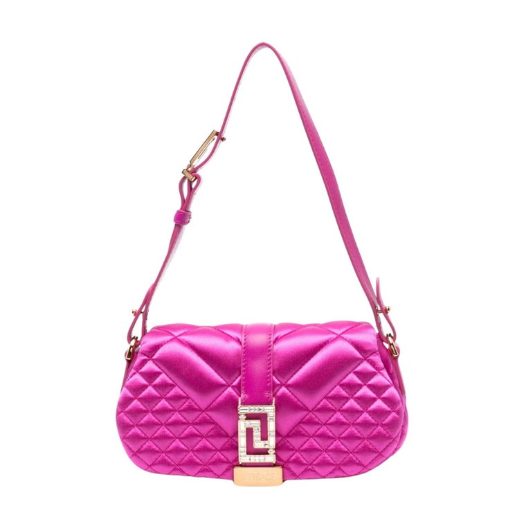 Fuchsia Różowa Greca Goddess Mini Torba Versace