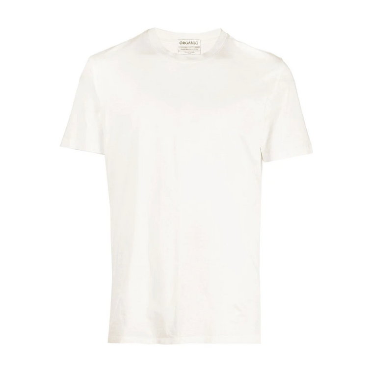 Biała Bawełniana Koszulka z Klasycznym Dekoltem Maison Margiela