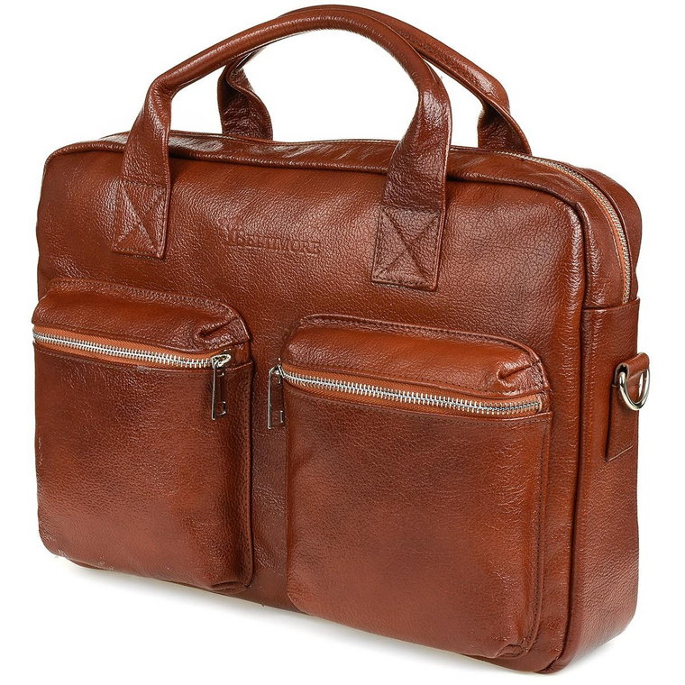 Beltimore torba męska skórzana Duża brązowa laptop brązowy, beżowy