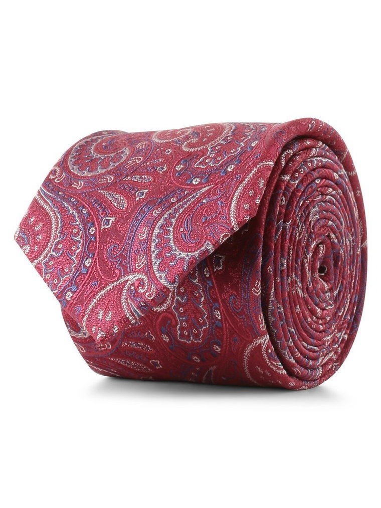 Andrew James - Krawat jedwabny męski, wyrazisty róż