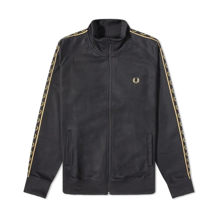 Autentyczna Taped Track Jacket Czarny 1964 Gold-L Fred Perry