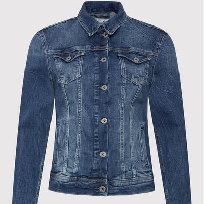 Kurtka jeansowa Thrift PL402011 Niebieski Regular Fit