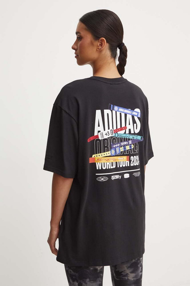 adidas Originals t-shirt bawełniany damski kolor czarny IW0832
