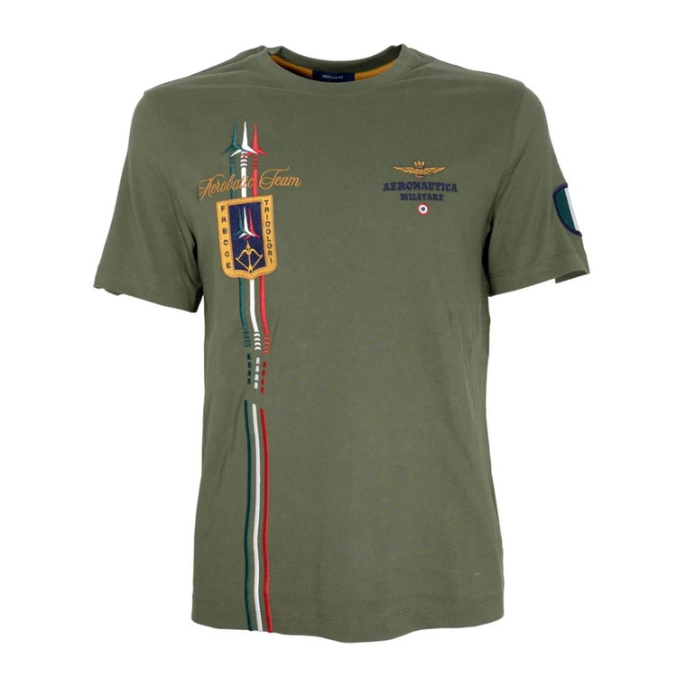 Tricolor Arrows Koszulka z Krótkim Rękawem Zielona Aeronautica Militare
