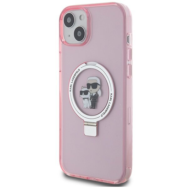 Karl Lagerfeld KLHMP15MHMRSKCP iPhone 15 Plus 6.7" różowy/pink hardcase Ring Stand Karl&Choupettte MagSafe
