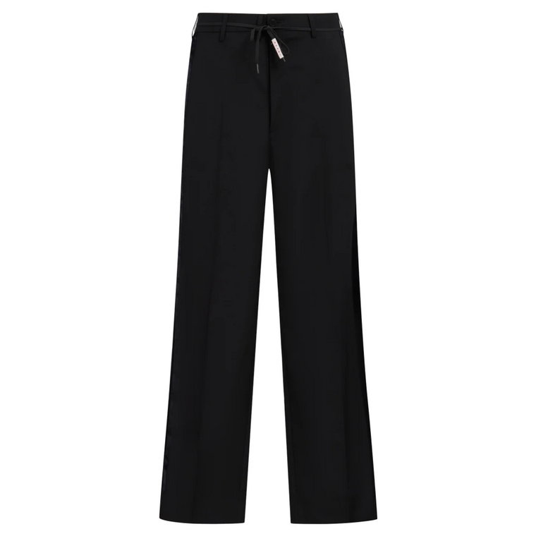 Tropical wool trousers with satin stripes Marni