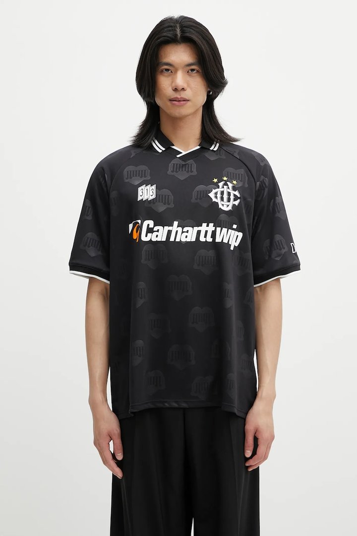 CarharttWIP S/S HARTT’S FOOTBALL T-SHIRT T-shirt Carhartt WIP Hartts Football - czarny (heart train