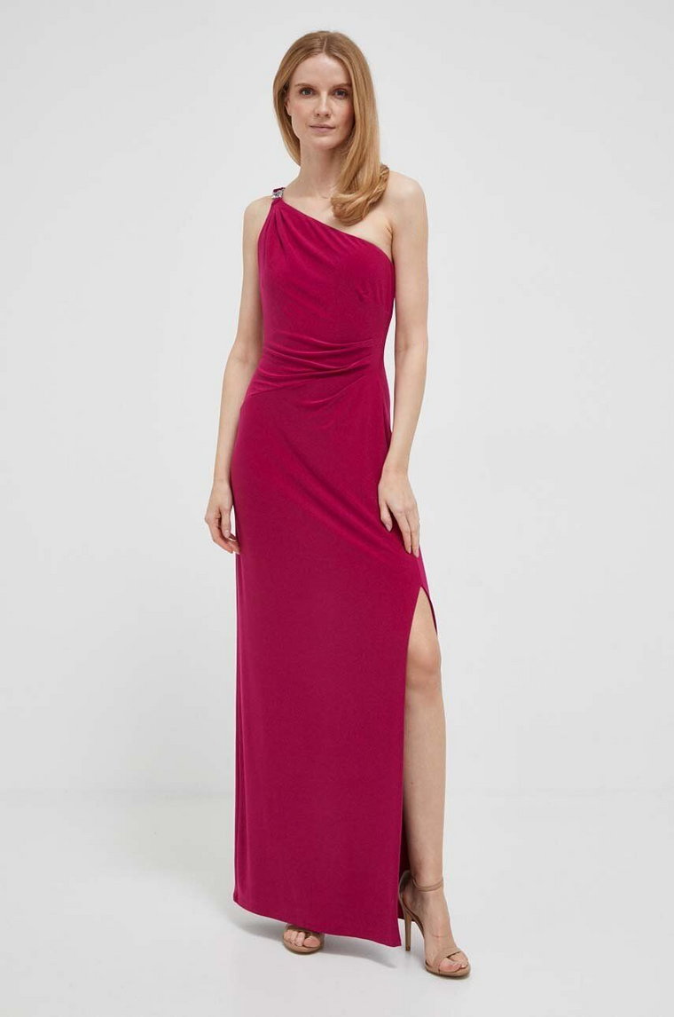Lauren Ralph Lauren sukienka kolor różowy maxi prosta