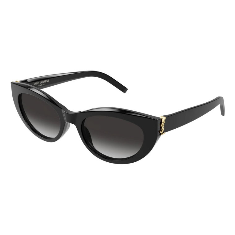 Ikoniczne okulary przeciwsłoneczne o liniowych i eleganckich kształtach Saint Laurent