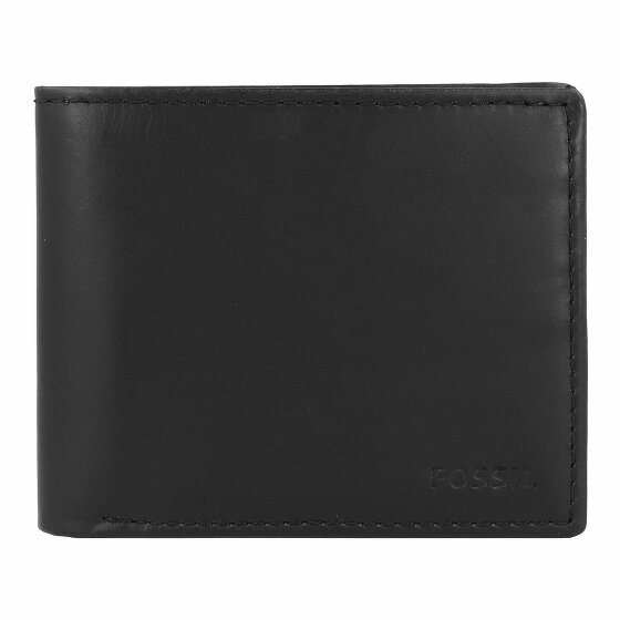 Fossil Derrick Portfel Ochrona RFID Skórzany 12 cm black