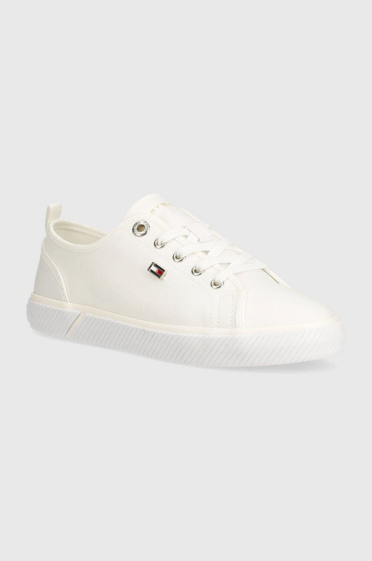 Tommy Hilfiger tenisówki VULC CANVAS SNEAKER damskie kolor biały FW0FW08063