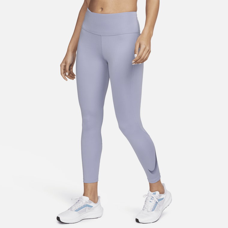 Damskie legginsy 7/8 ze średnim stanem i kieszeniami do biegania Nike Fast - Niebieski
