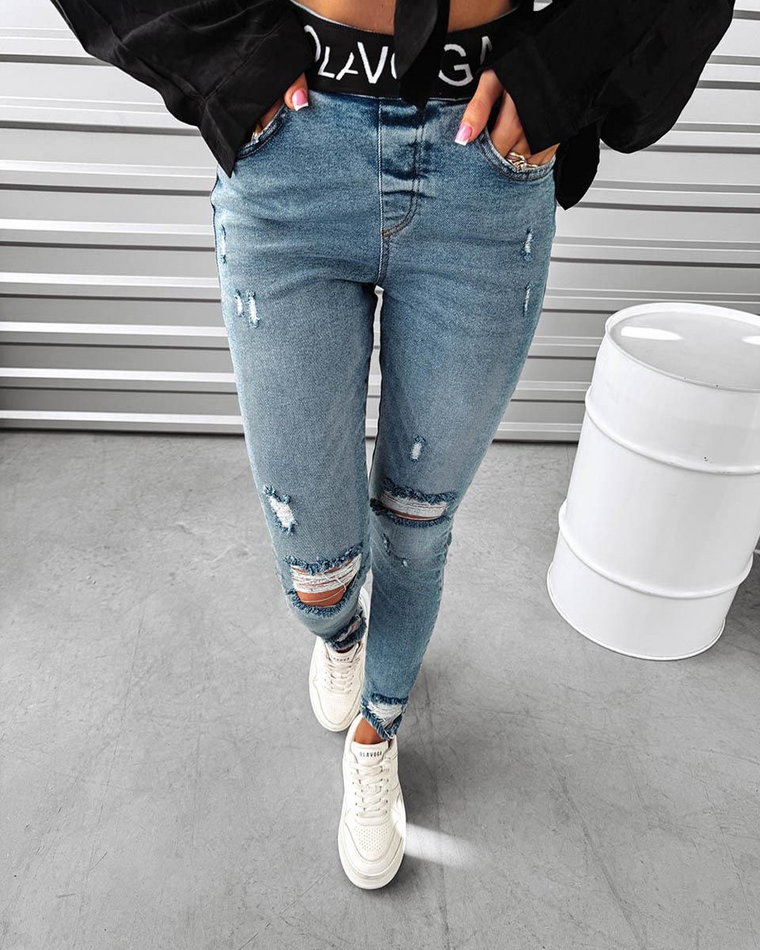 Spodnie jeansowe damskie OLAVOGA ALIA 2024 niebieskie XS