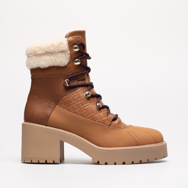 TOMMY HILFIGER HEEL LACED MONOGRAM BOOT