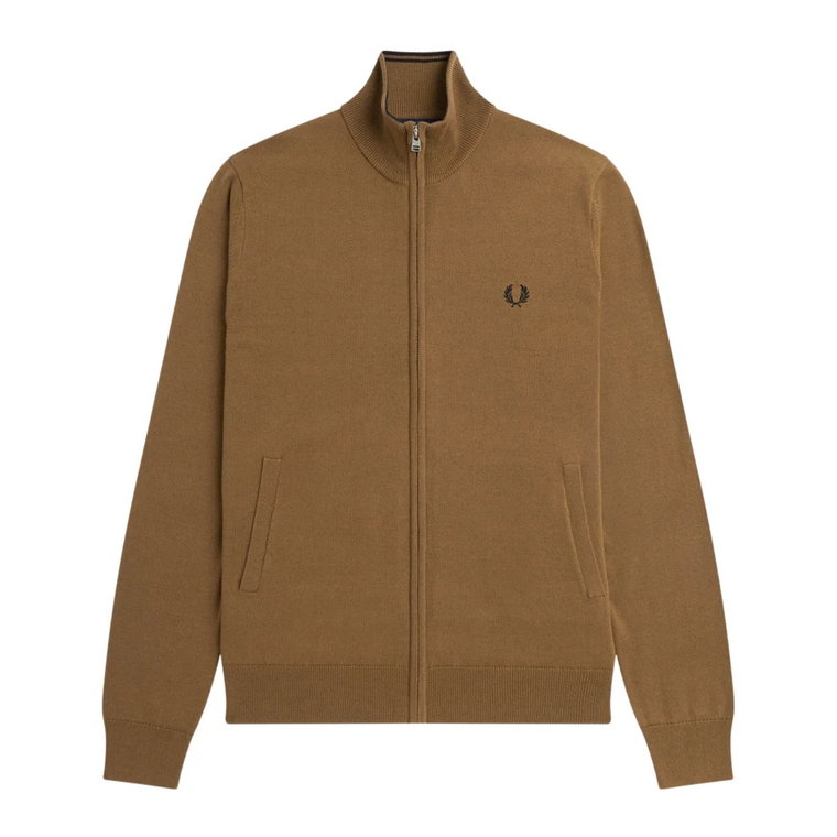 Sweter z zamkiem z wełny merino Fred Perry