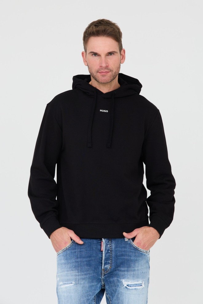 HUGO Czarna bluza Sweatshirt with hood