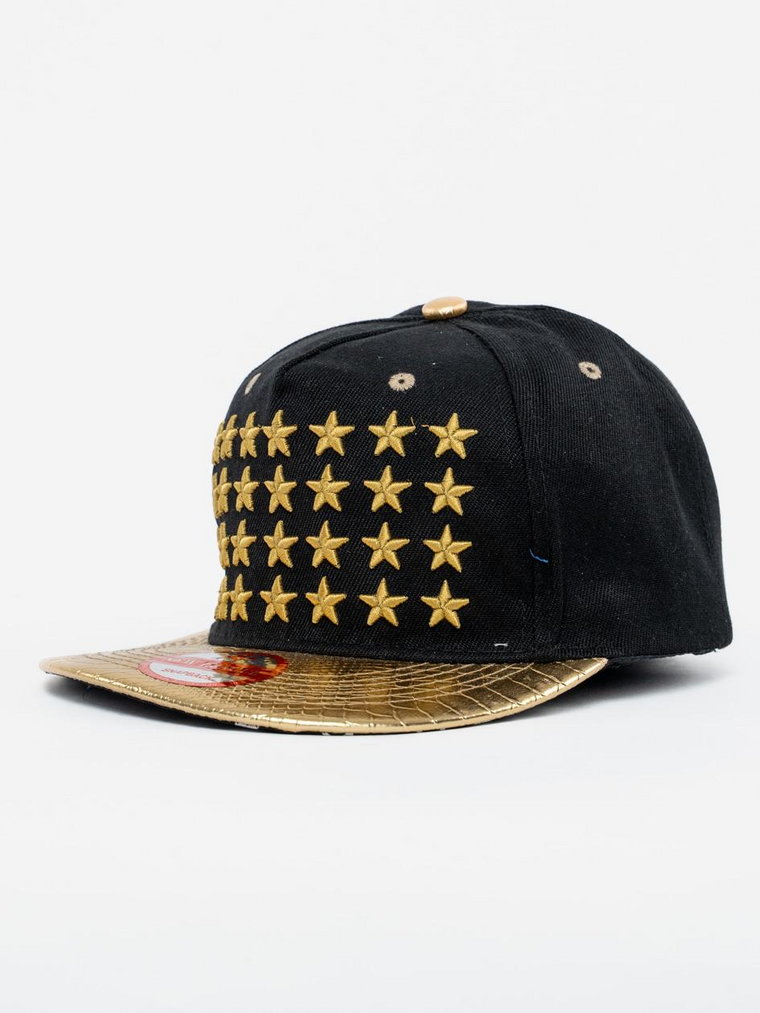 Czapka Z Daszkiem Snapback Czarno-Złota Royal Blue Slick Stars