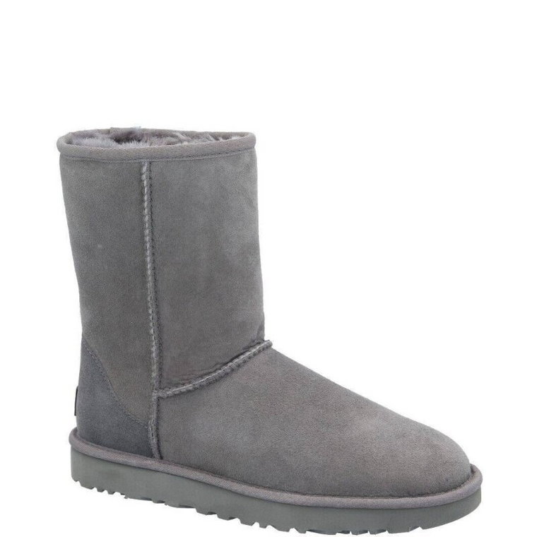 UGG Skórzane śniegowce W Classic Short II | z dodatkiem wełny