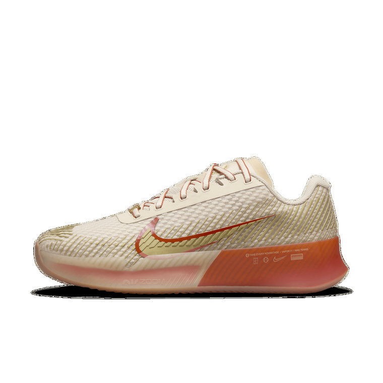 Damskie buty do tenisa na korty ziemne NikeCourt Air Zoom Vapor 11 Premium - Brązowy