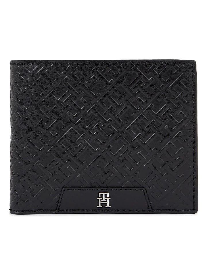 Tommy Hilfiger Skórzany portfel w kolorze czarnym - 12 x 10 x 2,5 cm