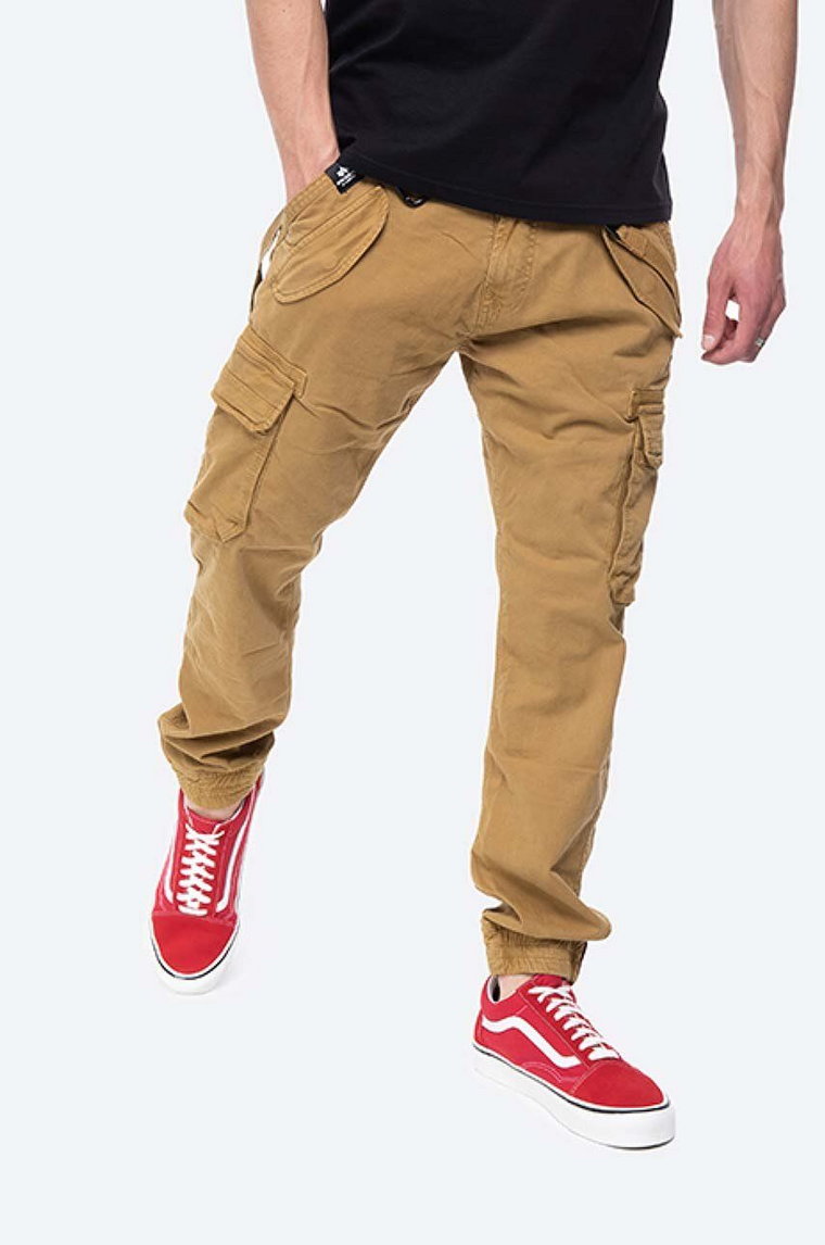 Alpha Industries spodnie Utility Pant męskie kolor brązowy w fasonie cargo 128202.13