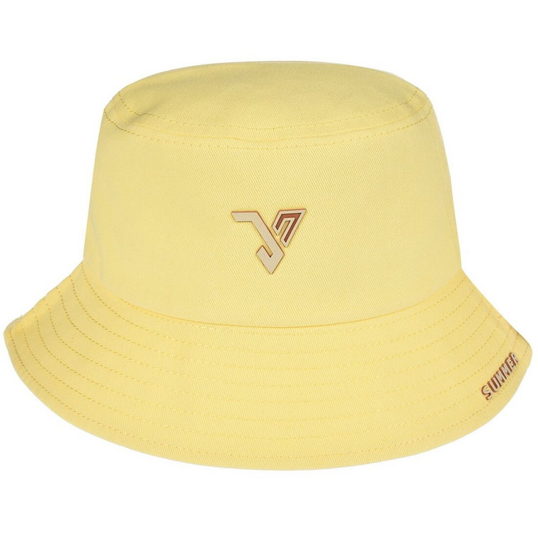 Żółty Kapelusz dwustronny bucket hat modny kap-t-1