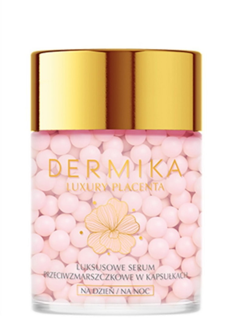 Dermika Luxury Placenta - Luksusowe serum przeciwzmarszczkowe w kapsułkach na dzień i na noc 60g