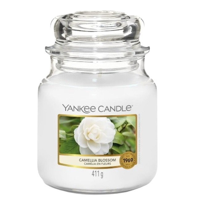 Yankee Candle Świeca zapachowa średni słój Camellia Blossom 411g