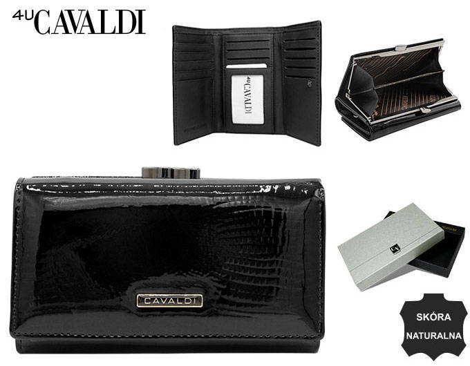 Skórzany damski portfel Cavaldi H23-1-RS9