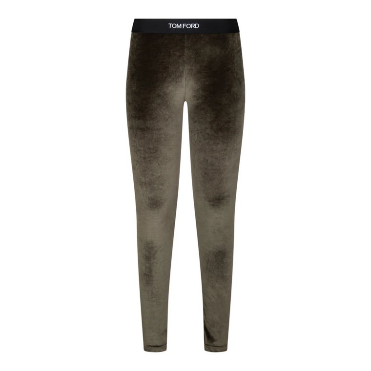 Moss Green Velour Leggings Tom Ford