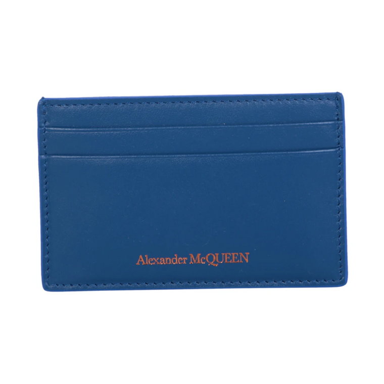Stylowy tłoczony portfel na karty Alexander McQueen