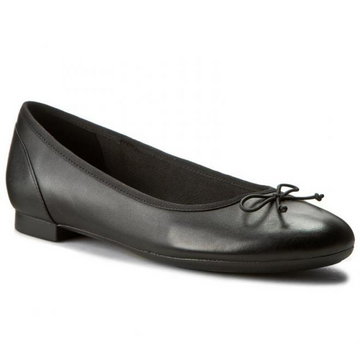 Baleriny CLARKS - Couture Bloom 261154854 Black Leather