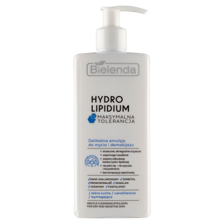 Bielenda Hydro Lipidium Maksymalna Tolerancja Delikatna emulsja do mycia i demakijażu 300ml