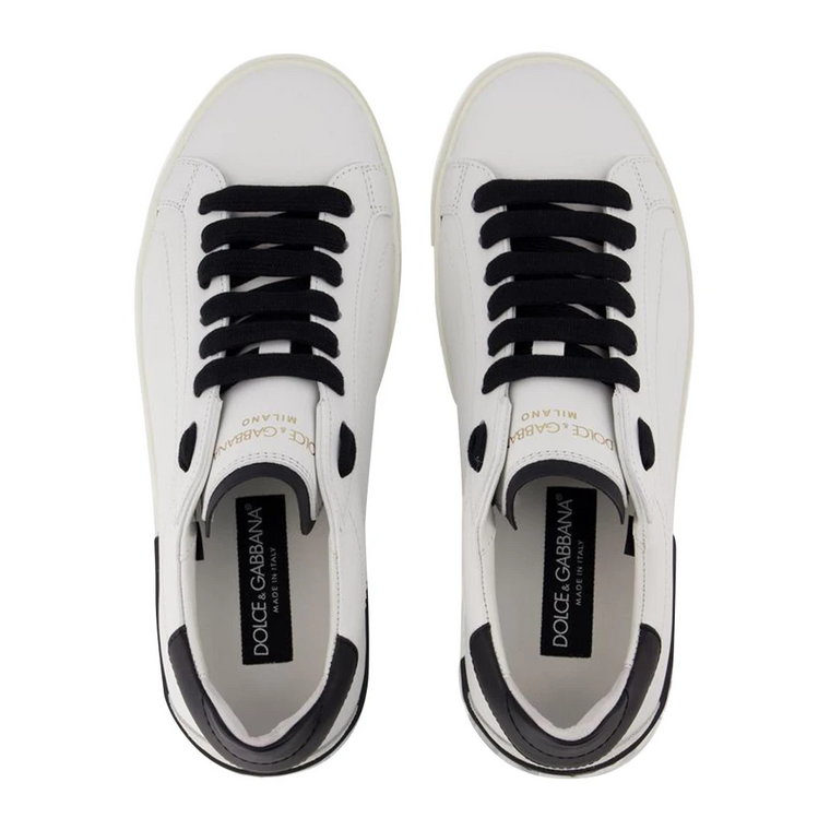 Portofino Sneakers - Skóra - Czarny/Biały Dolce & Gabbana
