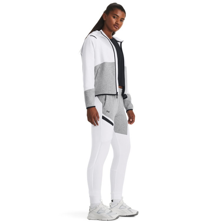 Damskie spodnie treningowe Under Armour Unstoppable Flc Jogger - białe