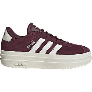 Bordowo-białe sneakersy adidas vl court bold - Damskie - Kolor: Bordowe - Rozmiar: 42