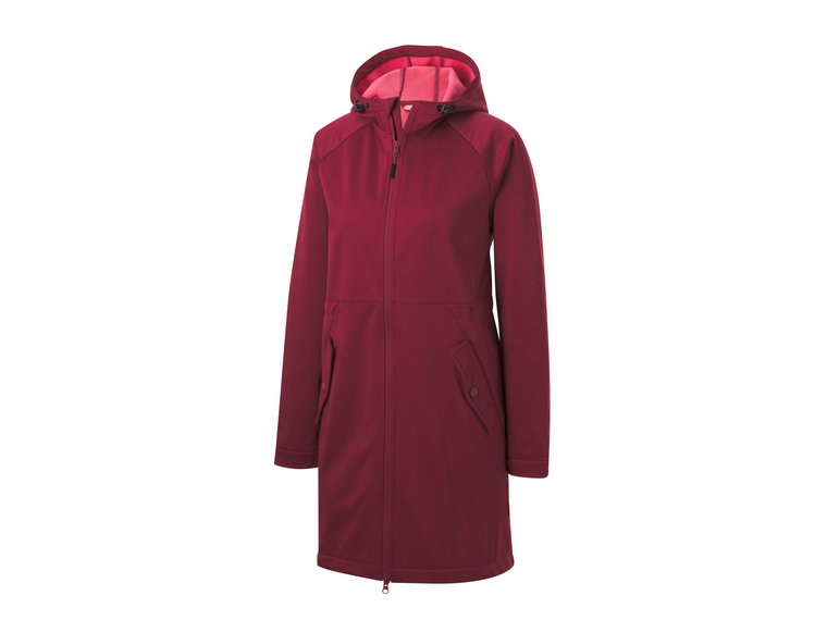 CRIVIT Płaszcz damski softshell, hydrofobowy (L (44-46), Czerwony)